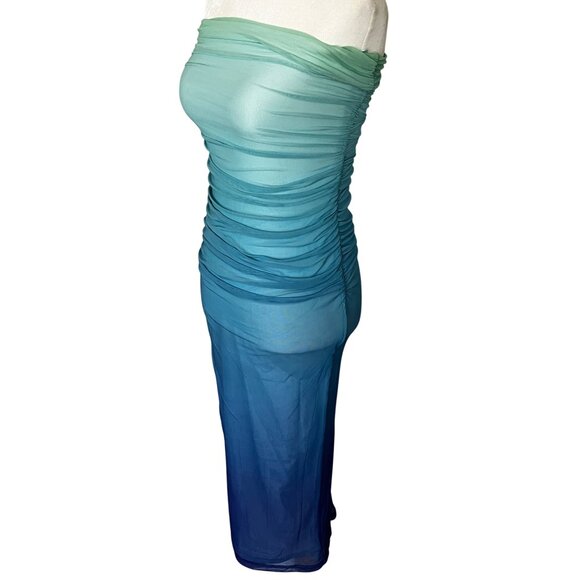 Runaway The Label Kendall Dress in Aqua Ombre XSmall New Womens Midi - Picture 5 of 16